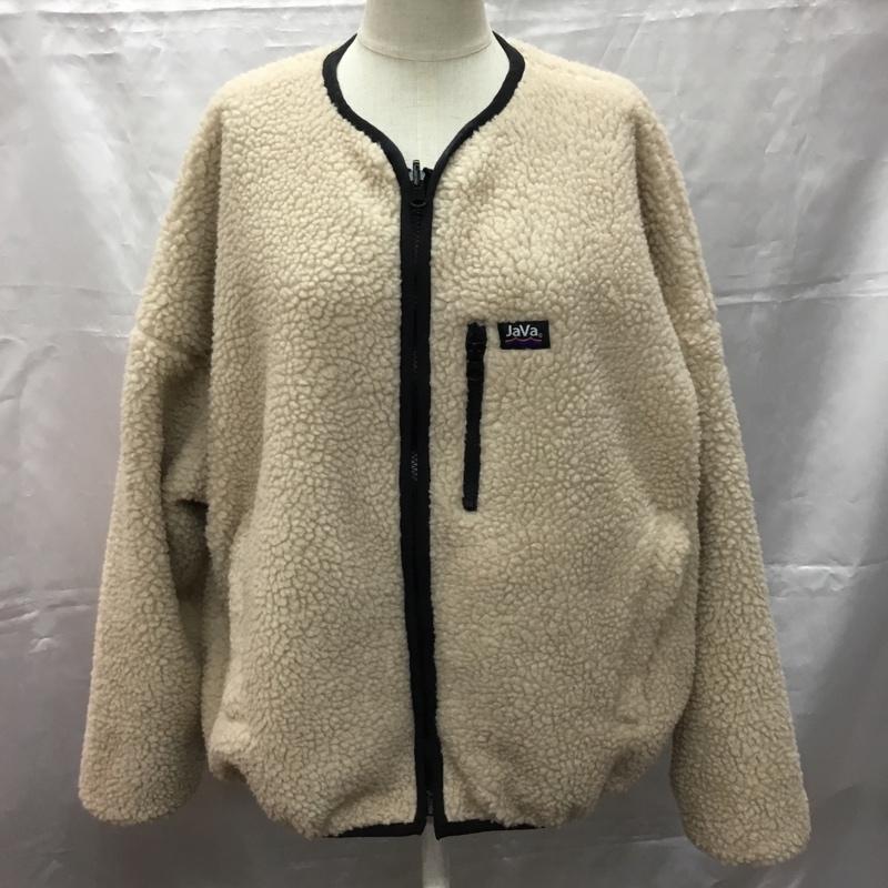 ジャバ Java ジャケット、上着 ジャンパー、ブルゾン cl4000 ノーカラーリバーシブルパイピングジャケット ボア M ロゴ、文字 黒 / ブラック / レディース USED 古着 中古 10107301