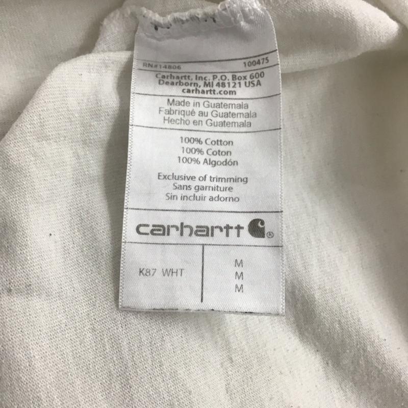 カーハート Carhartt Tシャツ 半袖 半袖カットソー プリントTシャツ クルーネックカットソー M ロゴ、文字 白 / ホワイト / メンズ USED 古着 中古 10148543