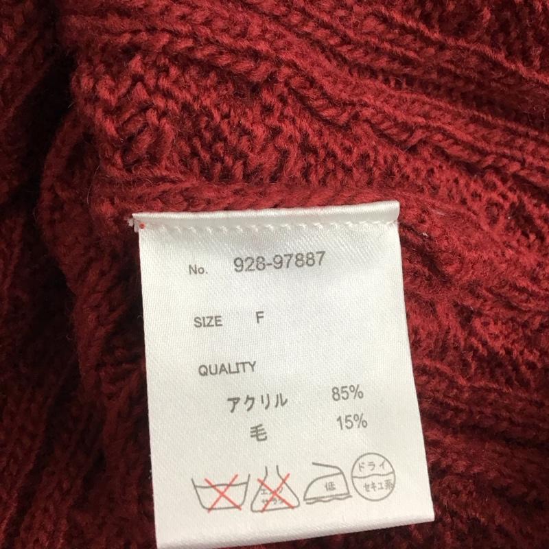 チャオパニック CIAOPANIC ニット、セーター 長袖 928-97887 ケーブルニット クルーネック FREE  ボルドー / ボルドー /  レディース USED 古着 中古 10116722