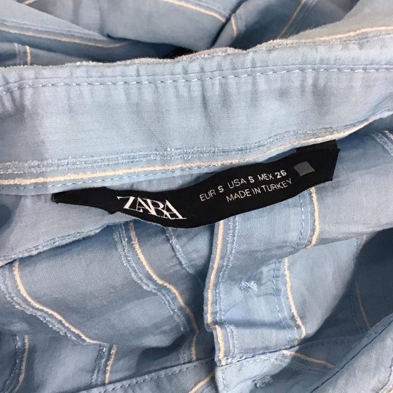 ザラ ZARA シャツ、ブラウス 長袖 長袖シャツ ストライプシャツ カラーシャツ S ストライプ 水色 / ライトブルー / レディース USED 古着 中古 10126883