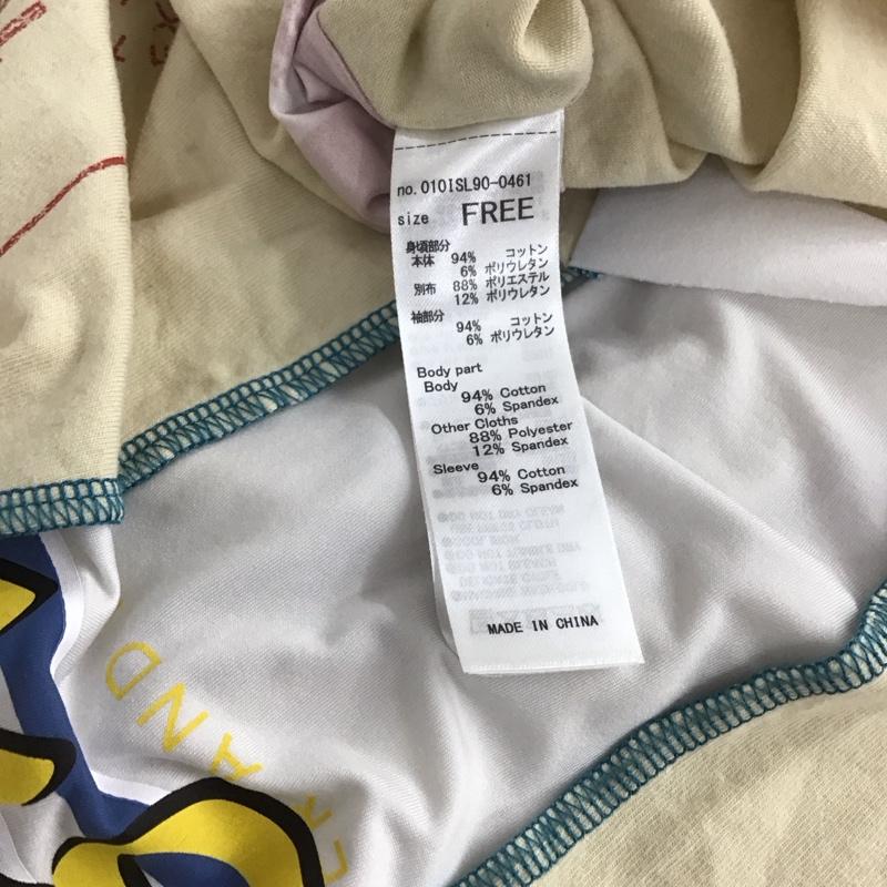 マウジー MOUSSY Tシャツ 長袖 010ISL90-0461 REMAKE TINY ロングスリーブ Tシャツ FREE 総柄 マルチカラー / マルチカラー / レディース USED 古着 中古 10140349