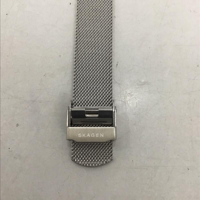 スカーゲン SKAGEN 腕時計 アナログ(クォーツ式) SKW2738 箱有 ロゴ、文字 銀 / シルバー / X 紺 / ネイビー / レディース USED 古着 中古 10134339