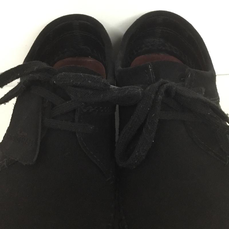 クラークス Clarks カジュアルシューズ カジュアルシューズ 21621 weaver UK8 箱有 スウェード US:9 無地 黒 / ブラック / メンズ USED 古着 中古 10127766