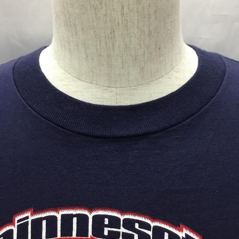 古着 USED Tシャツ 半袖 半袖カットソー プリントTシャツ クルーネックカットソー 古着 L プリント 紺 / ネイビー /  メンズ USED 古着 中古 10108725