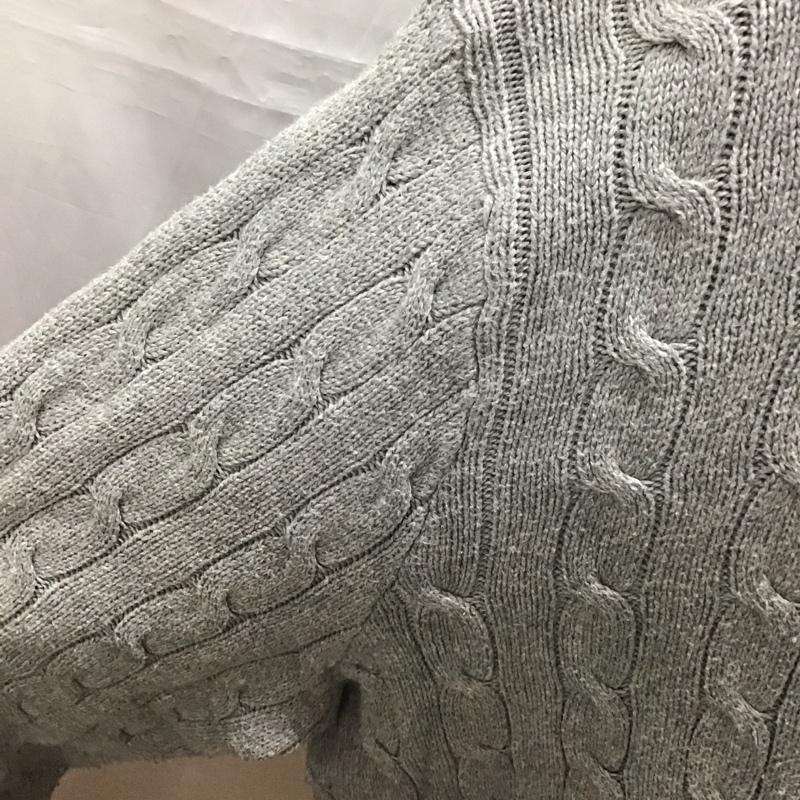 ポロラルフローレン POLO RALPH LAUREN ニット、セーター 長袖 長袖ニットカットソー ニット セーター クルーネックニット ロゴ、文字 灰 / グレー / メンズ USED 古着 中古 10111791