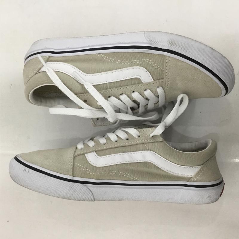 バンズ VANS スニーカー スニーカー V36CF CALM オールドスクール 598707-0002 24.5cm 24.5cm ロゴ、文字 ベージュ / ベージュ / X 白 / ホワイト / レディース USED 古着 中古 10124859