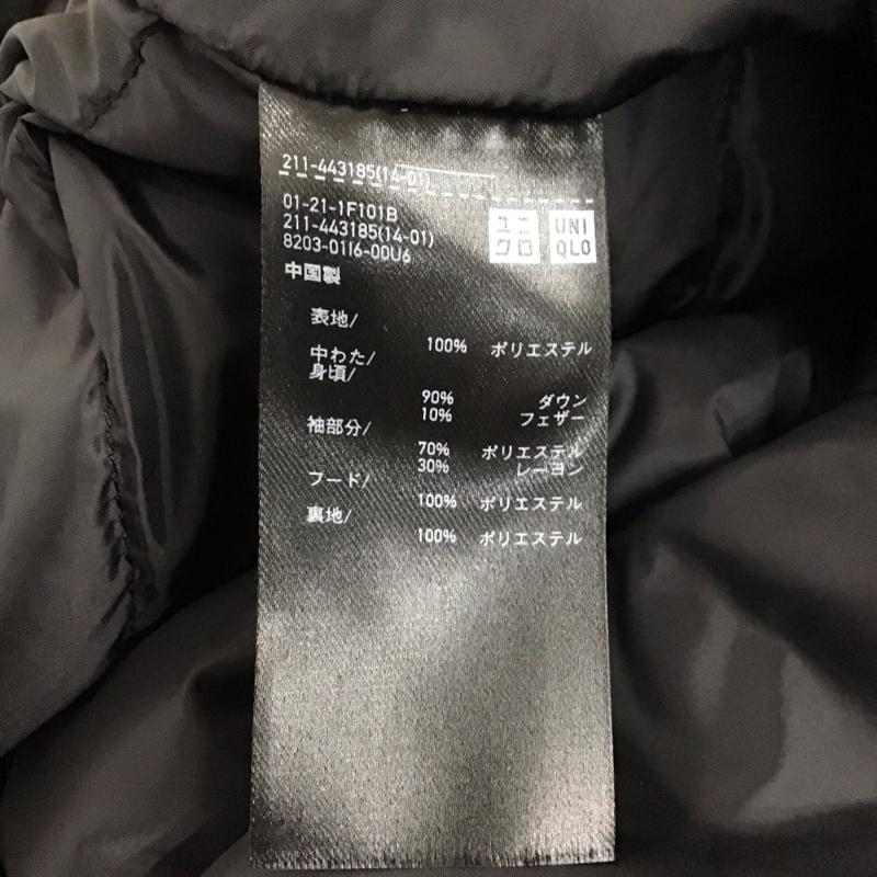 ユニクロ UNIQLO ジャケット、上着 ダウンジャケット 211-443185 ハイブリッドダウンオーバーサイズパーカ S 無地 黒 / ブラック / レディース USED 古着 中古 10120540