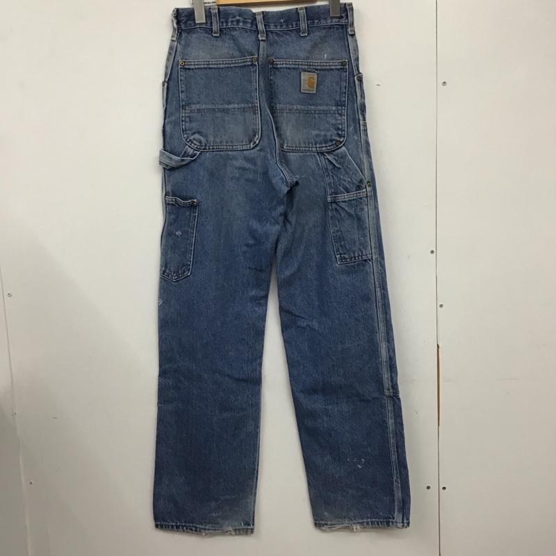 カーハート Carhartt パンツ デニム、ジーンズ デニムパンツ スリムパンツ カジュアルパンツ ロゴ、文字 インディゴ / インディゴ / メンズ USED 古着 中古 10137002