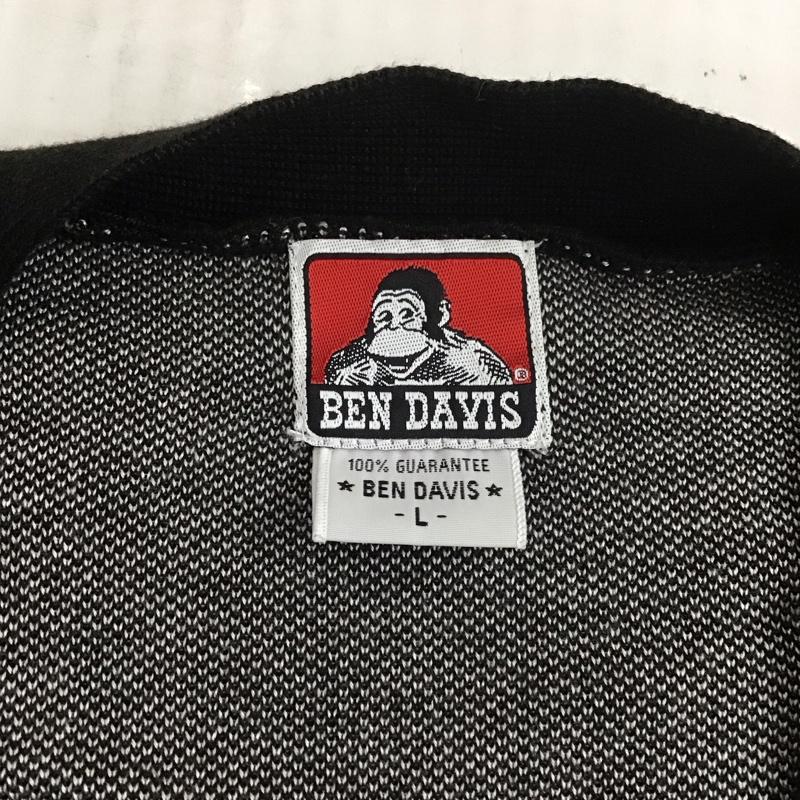 ベンデイビス BEN DAVIS カーディガン 長袖 I-23380040 DiceKnitCardigan ビッグシルエット オーバーサイズ トップス ニットカーディガン L ロゴ、文字 黒 / ブラック / メンズ USED 古着 中古 10111621