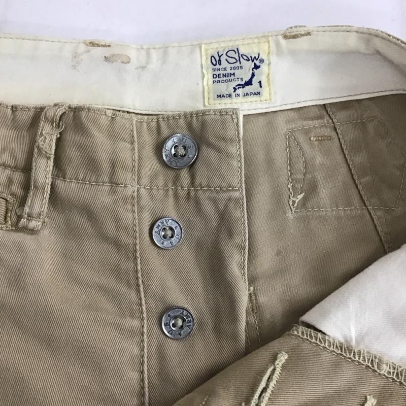 オアスロウ orSlow パンツ チノパン チノパン ワイドパンツ カジュアルパンツ 1 無地 ベージュ / ベージュ / メンズ USED 古着 中古 10130323