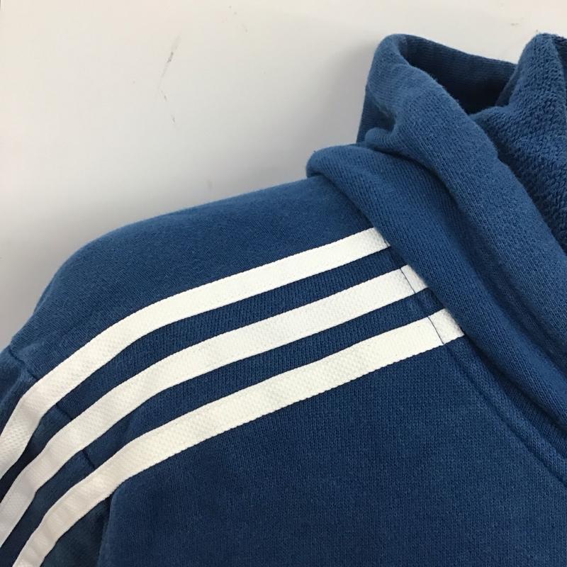 アディダス adidas パーカー 長袖 dx3851 長袖パーカー スウェット スポーツウェア ロゴ、文字 青 / ブルー / メンズ USED 古着 中古 10119495