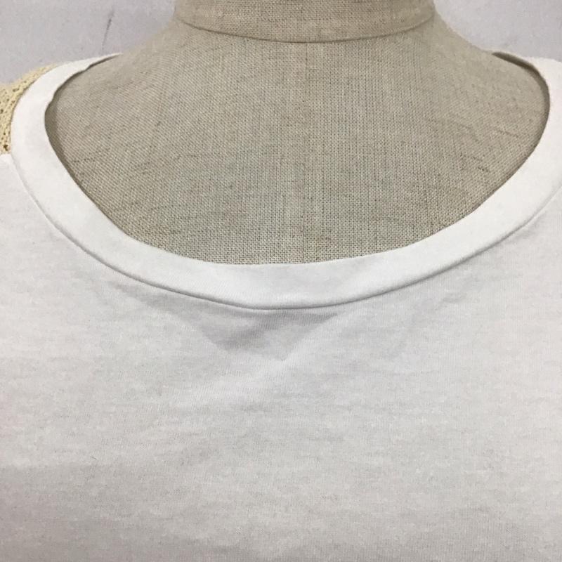 ザラ ZARA カットソー 半袖 5644 120 250 パフスリーブ L 無地 白 / ホワイト /  レディース USED 古着 中古 10114099