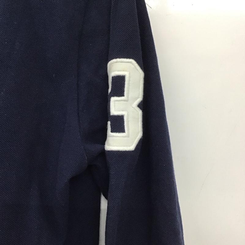 ポロバイラルフローレン Polo by RALPH LAUREN ポロシャツ 長袖 長袖ポロシャツ 長袖カットソー カラーシャツ M ロゴ、文字 紺 / ネイビー / メンズ USED 古着 中古 10139050