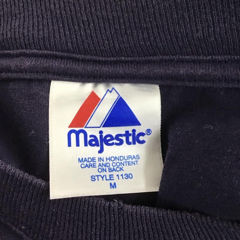マジェスティック MAJESTIC Tシャツ 半袖 半袖カットソー プリントTシャツ クルーネックカットソー M プリント 紺 / ネイビー /  メンズ USED 古着 中古 10111152