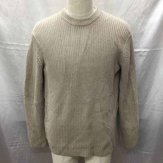 ビューティアンドユースユナイテッドアローズ BEAUTY&YOUTH UNITED ARROWS ニット、セーター 長袖 長袖ニットカットソー ニット セーター クルーネックニット M 無地 ベージュ / ベージュ /  メンズ USED 古着 中古 10113557