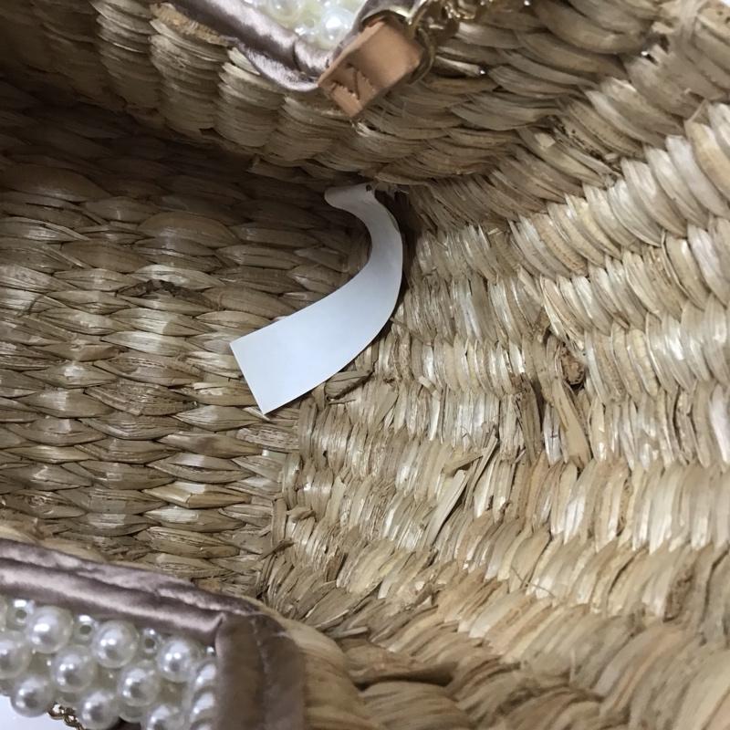 ザラ ZARA ハンドバッグ ハンドバッグ 6632 510 111 かごバッグ パール ショルダー 2WAY 無地 ベージュ / ベージュ / レディース USED 古着 中古 10116445