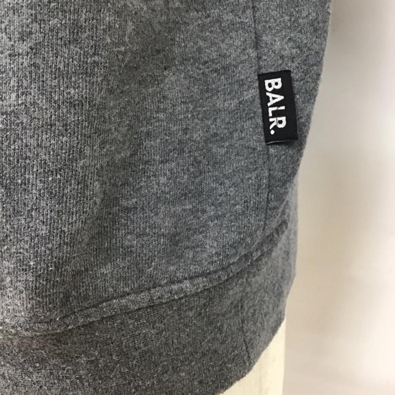 ボーラー BALR. トレーナー 長袖 長袖トレーナー スウェット クルーネック リブスウェットカットソー M ロゴ、文字 灰 / グレー /  メンズ USED 古着 中古 10120055