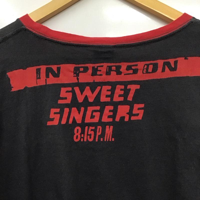 ディーゼル DIESEL Tシャツ 半袖 リンガーTシャツ S ロゴ、文字 赤 / レッド / X チャコールグレー / チャコールグレー / レディース USED 古着 中古 10130595