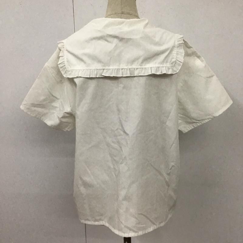 エヘカソポ ehka sopo カットソー 半袖 1708152 セーラーカラー FREE 無地 白 / ホワイト / レディース USED 古着 中古 10116489