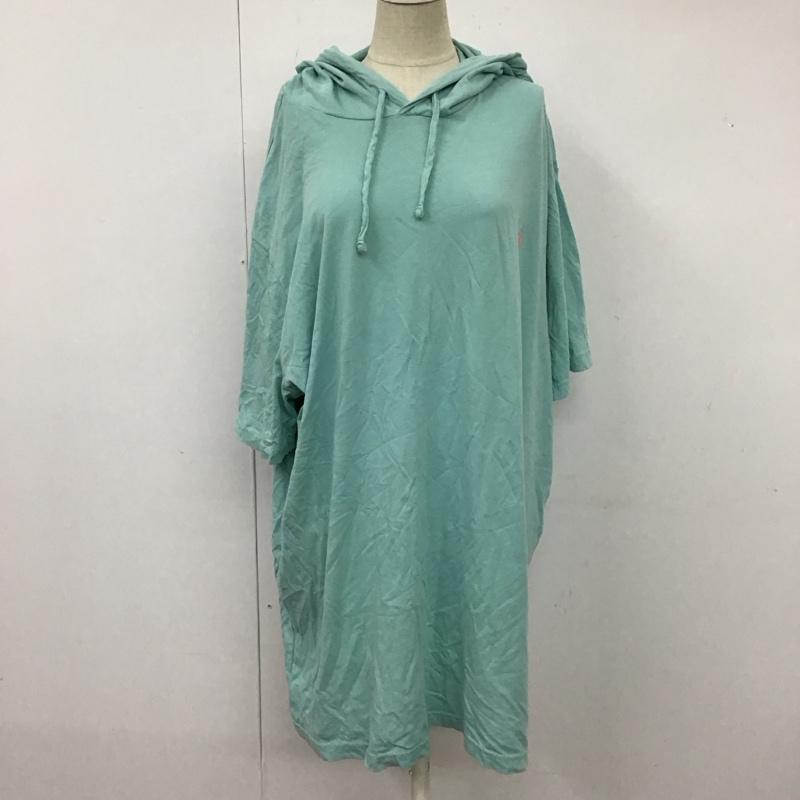 ポロラルフローレン POLO RALPH LAUREN パーカー 半袖 プルオーバー 2XL ワンポイント 水色 / ライトブルー / レディース USED 古着 中古 10115477