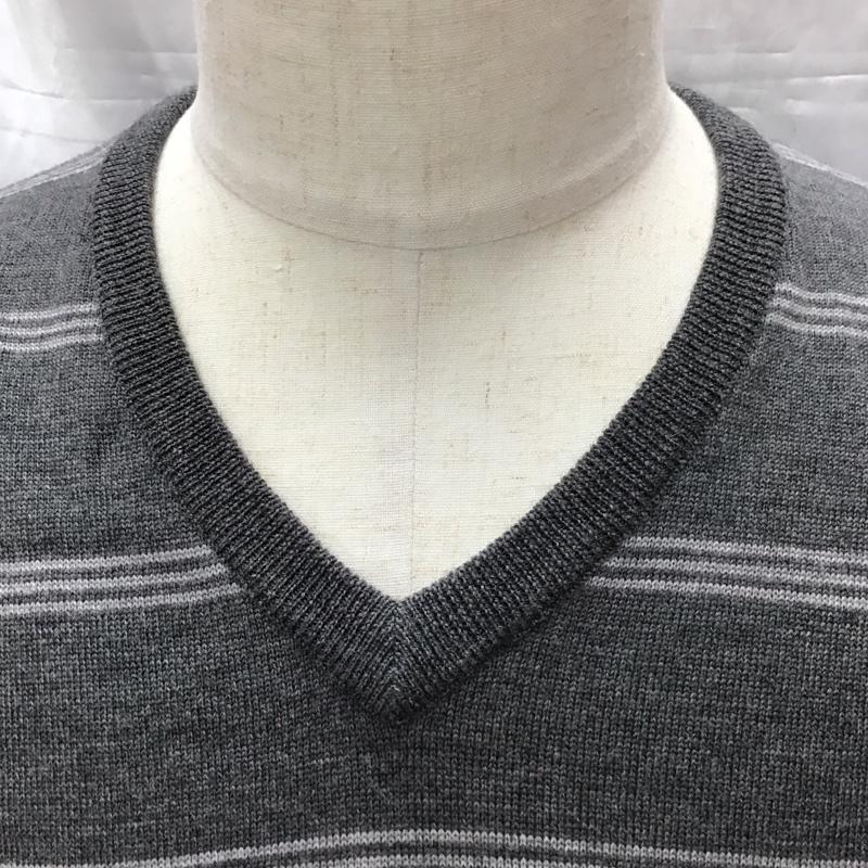 ブルックスブラザーズ BROOKS BROTHERS ベスト ベスト ニットベスト ノースリーブニット Vネック S ボーダー柄 マルチカラー / マルチカラー / メンズ USED 古着 中古 10113209