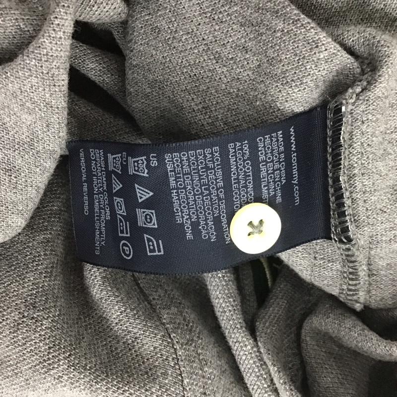 トミーヒルフィガー TOMMY HILFIGER ポロシャツ 半袖 S 無地 灰 / グレー / メンズ USED 古着 中古 10111223
