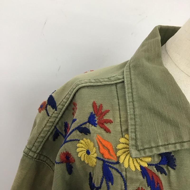 スライ SLY ジャケット、上着 ジャケット、ブレザー 0308SM10-0040 ミリタリージャケット 刺繍 FREE 花柄 カーキ / カーキ / レディース USED 古着 中古 10112038
