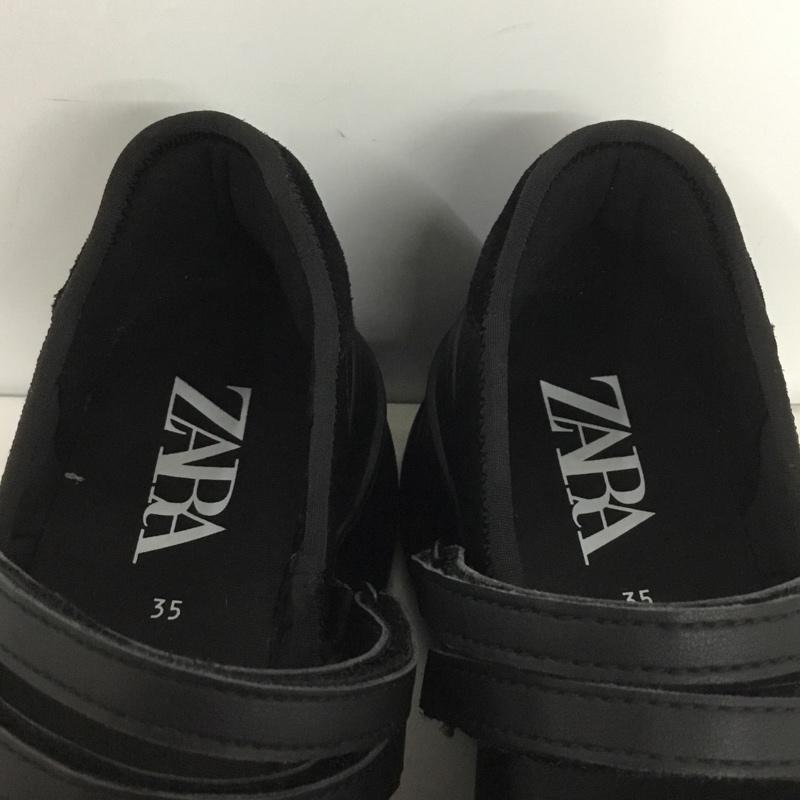 ザラ ZARA カジュアルシューズ カジュアルシューズ 5804 510 800 メリージェーン バレエシューズ 厚底 EU35 無地 黒 / ブラック / レディース USED 古着 中古 10138108