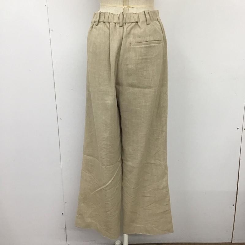 レプシィム LEPSIM セットアップ セットアップ lp070395sb リネン混ダブルノーカラージャケット ワイドパンツ 2点セット M 無地 ベージュ / ベージュ / レディース USED 古着 中古 10109530