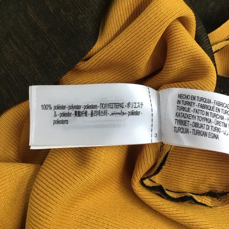 ザラ ZARA トップス トップス 6427 128 021 ノースリーブ モックネック ハイネック リブニット M 無地 黒 / ブラック / X 黄 / イエロー / レディース USED 古着 中古 10139113
