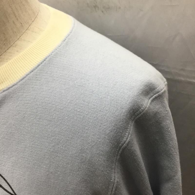 セタガヤベース 世田谷ベース トレーナー 長袖 M プリント 水色 / ライトブルー / メンズ USED 古着 中古 10108987
