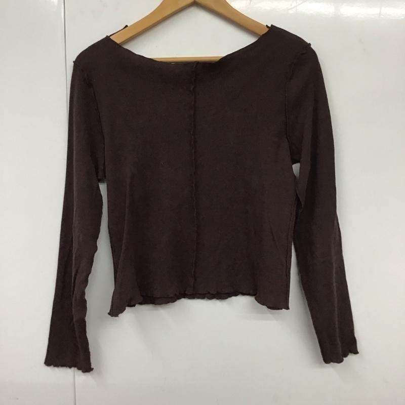 アルシーヴ archives カットソー 長袖 M 無地 茶 / ブラウン / レディース USED 古着 中古 10131087