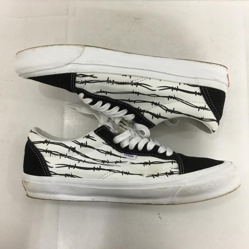 バンズ VANS スニーカー スニーカー 721356 VAULT 有刺鉄線 28cm 箱有 28.0cm 総柄 白 / ホワイト / X 黒 / ブラック / メンズ USED 古着 中古 10137996