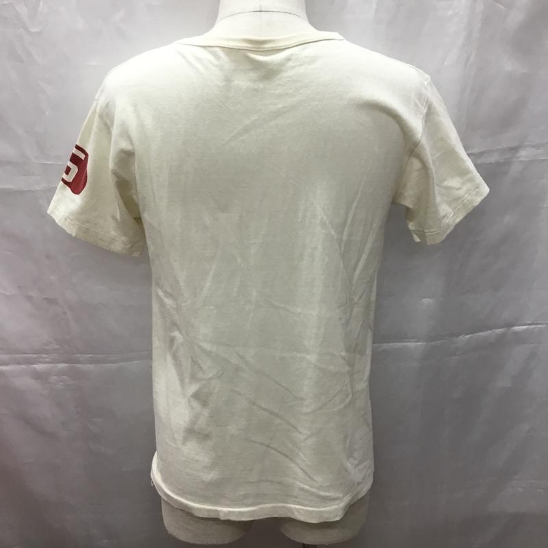 ウエアハウス WAREHOUSE Tシャツ 半袖 半袖カットソー プリントTシャツ クルーネックカットソー S ロゴ、文字 ベージュ / ベージュ /  メンズ USED 古着 中古 10108973