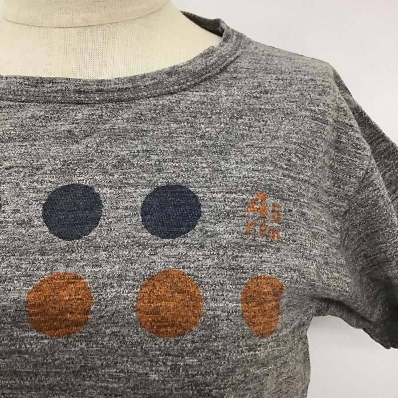 フォーティーファイブアールピーエム 45RPM Tシャツ 半袖 クルーネック コットン 1 プリント 灰 / グレー / レディース USED 古着 中古 10112626