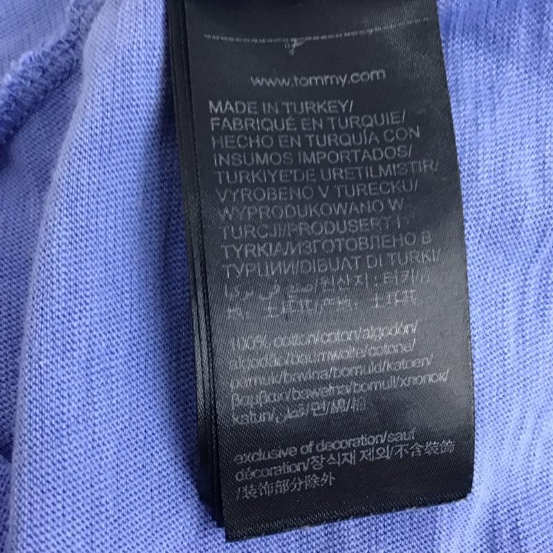 トミー ジーンズ TOMMY JEANS Tシャツ 半袖 クルーネック XS ロゴ、文字 青 / ブルー / レディース USED 古着 中古 10123066
