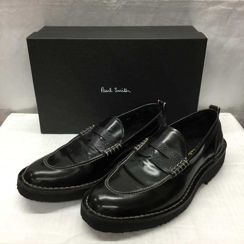 ポールスミス Paul Smith ローファー ローファー レザー 箱有 41 無地 黒 / ブラック / メンズ USED 古着 中古 10121002