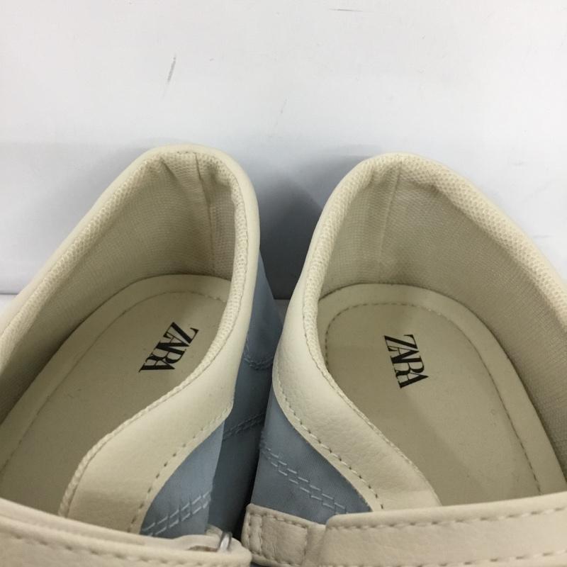 ザラ ZARA パンプス パンプス 5206 510 401 サテン風バレエシューズ EU38 無地 水色 / ライトブルー / レディース USED 古着 中古 10144352