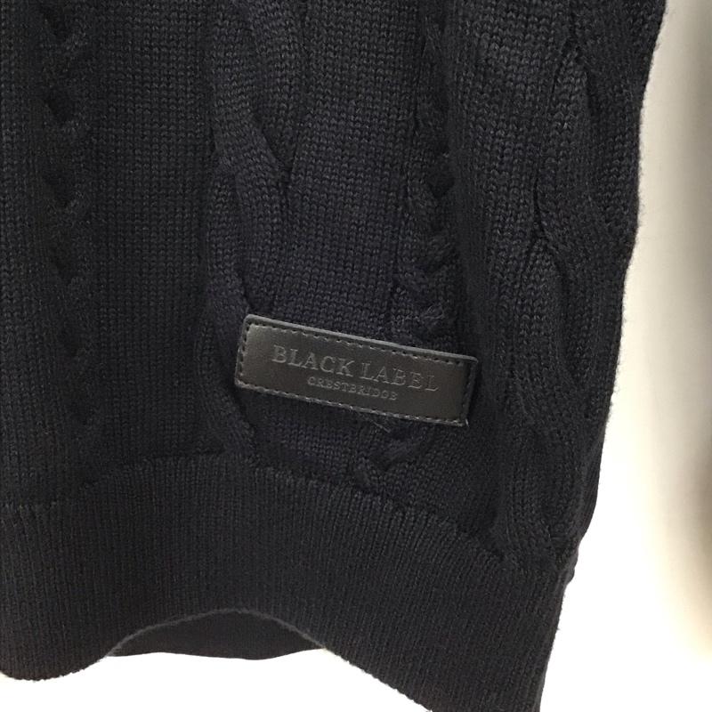 ブラックレーベルクレストブリッジ BLACK LABEL CRESTBRIDGE ニット、セーター 長袖 長袖ニットカットソー クルーネック セーター 2 無地 紺 / ネイビー / メンズ USED 古着 中古 10133184