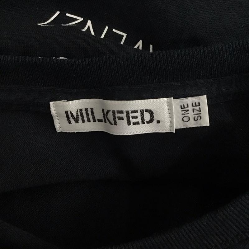 ミルクフェド MILKFED. Tシャツ 半袖 03152106 ボックスロゴ クルーネック ロゴ、文字 黒 / ブラック / レディース USED 古着 中古 10112029