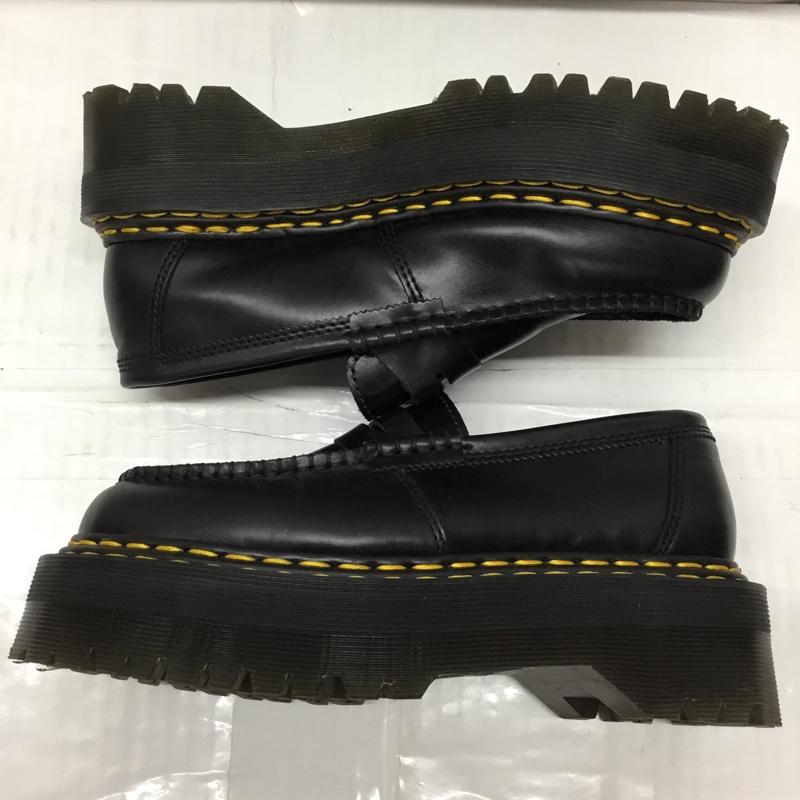 ドクターマーチン Dr.Martens ローファー ローファー コインローファー ダブルステッチ 厚底 UK4 US:5 無地 黒 / ブラック / レディース USED 古着 中古 10107626
