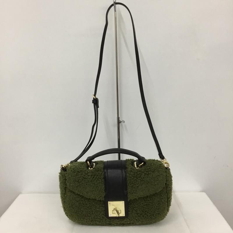 サマンサベガ Samantha Vega ショルダーバッグ ショルダーバッグ ハンドバッグ 2WAY ボア ロゴ、文字 カーキ / カーキ / X 黒 / ブラック / レディース USED 古着 中古 10129958