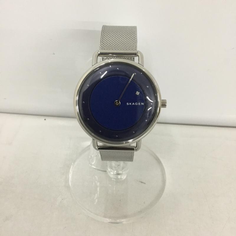 スカーゲン SKAGEN 腕時計 アナログ(クォーツ式) SKW2738 ロゴ、文字 銀 / シルバー / レディース USED 古着 中古 10127291