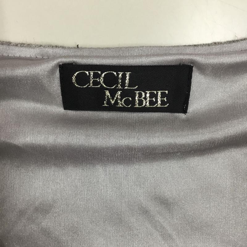 セシルマクビー CECIL McBEE チュニック 長袖 レース ミニワンピース 無地 灰 / グレー / レディース USED 古着 中古 10118491