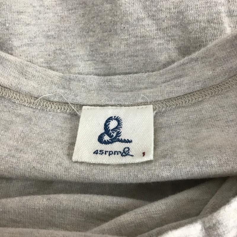 フォーティーファイブアールピーエム 45RPM Tシャツ 半袖 クルーネック コットン 1 ロゴ、文字 灰 / グレー / レディース USED 古着 中古 10112342