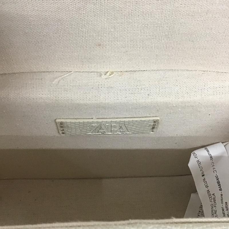 ザラ ZARA ハンドバッグ ハンドバッグ 6263 910 001 かごバッグ ショルダーバッグ 2WAY 無地 ベージュ / ベージュ / X アイボリー / アイボリー / レディース USED 古着 中古 10135273