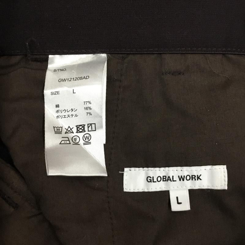 グローバルワーク GLOBAL WORK パンツ スラックス スラックスパンツ ワイドパンツ カジュアルパンツ L 無地 茶 / ブラウン / メンズ USED 古着 中古 10116162