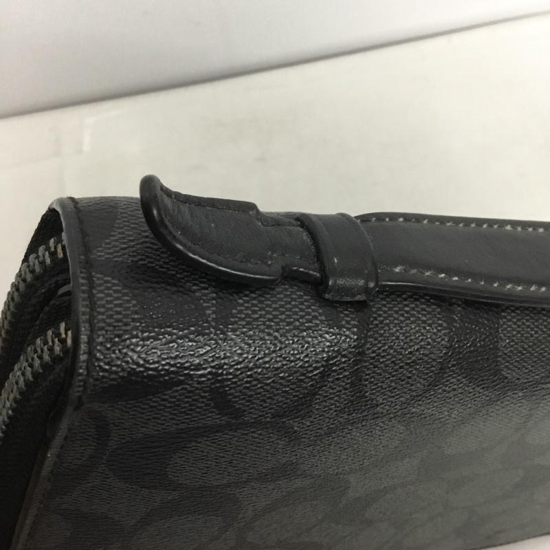 コーチ COACH クラッチバッグ、パーティバッグ クラッチバッグ、パーティバッグ クラッチバッグ 長財布 総柄 黒 / ブラック / メンズ USED 古着 中古 10137332