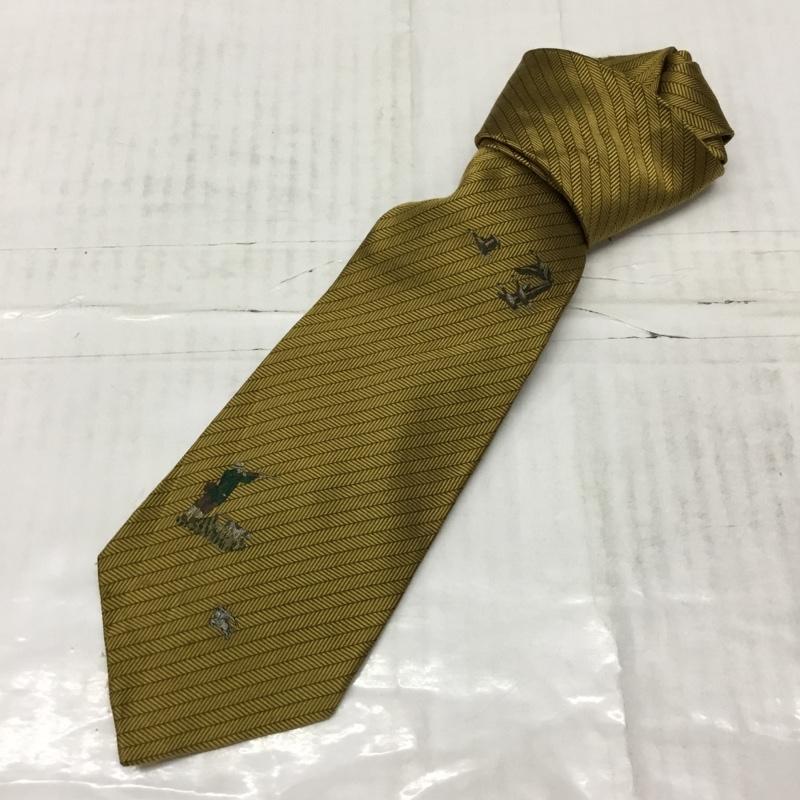 バーバリーズ BURBERRYS ネクタイ ネクタイ シルク 狩り 総柄 金 / ゴールド / メンズ USED 古着 中古 10113610