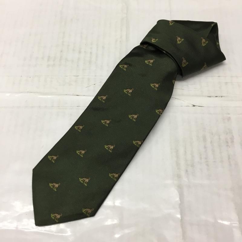 ブルックスブラザーズ BROOKS BROTHERS ネクタイ ネクタイ シルク USA製 馬柄 総柄 カーキ / カーキ / メンズ USED 古着 中古 10113614